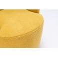 thumbnail image 4 of KOSSMAI Soft Upholstered Teddy Fabric Small Size Swivel Accent Chair For Living Room, Bedroom, Study Room Yellow, 4 of 4