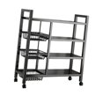 thumbnail image 1 of GROWTH TANK Storage Shelves with Wheels 4 Tier Metal Shelf Rack for Office Closet Garage 90cmx108cm, 1 of 9