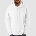 thumbnail image 1 of KIHOUT Hoodies for Men Comfortable Fleece Hoodie Heart Pattern Solid Hooded Pocket Drawstring Sweatshirt WH/L5, 1 of 5