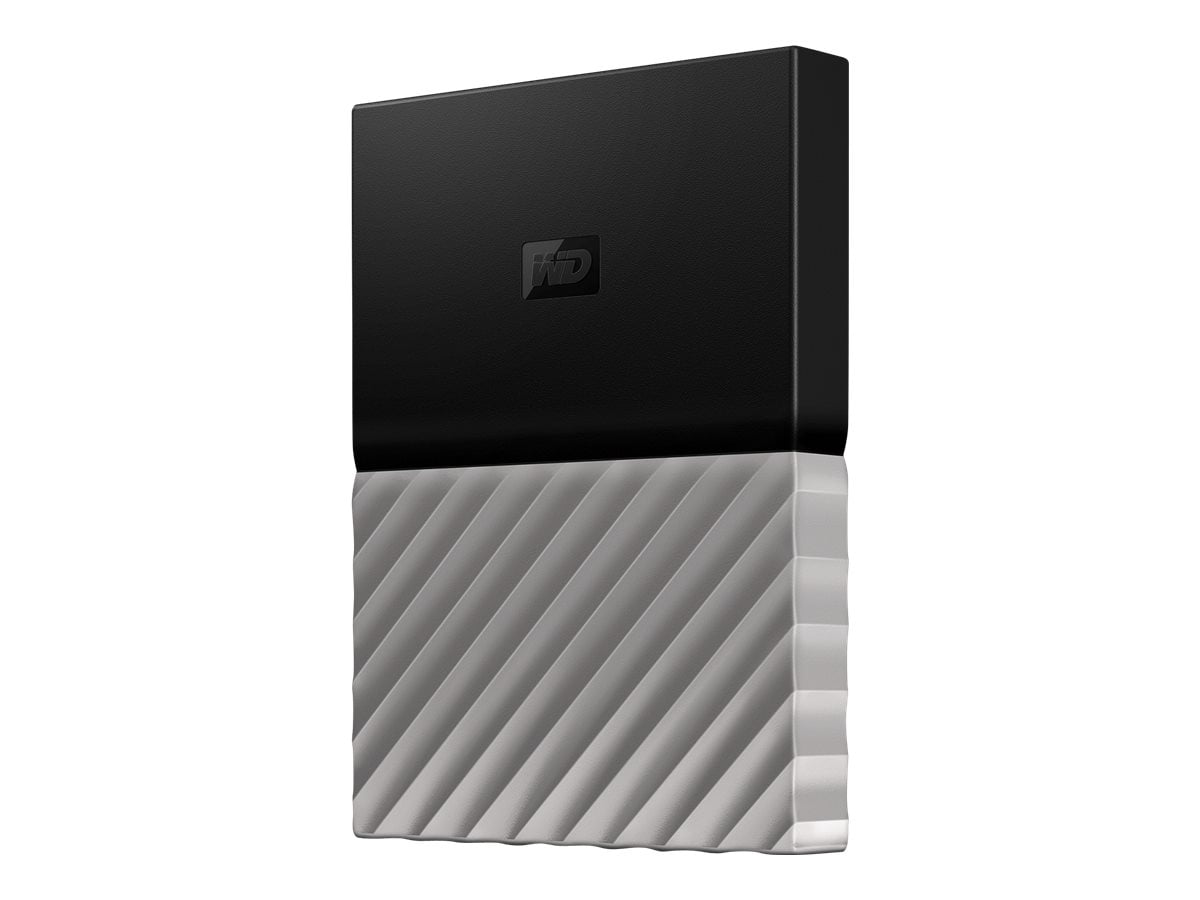 WD My Passport Ultra WDBFKT0020BGY - Hard drive - encrypted - 2 TB - external (portable) - USB 3.0 - 256-bit AES - gray-black