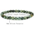 thumbnail image 2 of Bracelet Extensible Unisexe en Perles Rondes de 6 mm en Turquoise Africaine Naturelle, 2 of 5