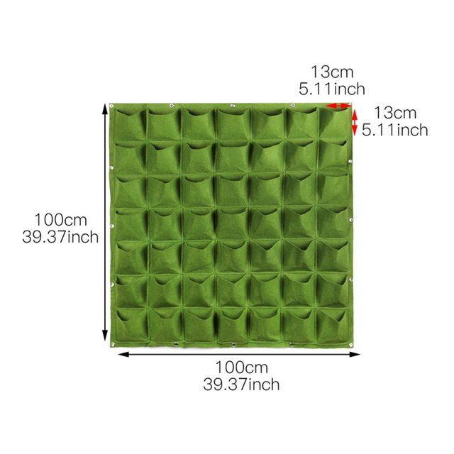 Birdeem Pockets Garden Vertical Planter Wall Mount Living Growing Bag Pouch