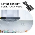thumbnail image 4 of IDEANATEGRATE 2Set Universal Range Hood Brackets Adjustable Height Cooker Hood Mount Black for Kitchen, 4 of 6