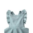 thumbnail image 4 of Kmbangi Filles Bretelles Couleur Unie Jupe Sans Manches Col Carré Grand Ourlet Robe Taille Haute avec Volants, 4 of 8