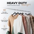 thumbnail image 2 of Velvet Clothing Hangers, 200 Pack, BlackGrayIvory, Non-Slip, 2 of 6