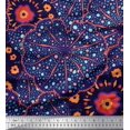 thumbnail image 1 of Soimoi Silk Fabric Mosaic Flower Printed Fabric 1 Yard 42 Inch Wide, 1 of 3