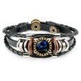 thumbnail image 2 of TopLLC Bracelets 12 Constellation Bracelet Leather Rope Bracelet Ladies Men Hand Woven Rope Bracelet Punk Chain Cuffs a Bracelet, 2 of 2