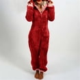 thumbnail image 1 of LSLJS Combinaisons d'Hiver pour Femmes, Combinaison à Capuche à Manches Longues pour Femmes Pyjama Décontracté d'Hiver Chaud Combinaison de Nuit, 1 of 5