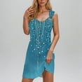 thumbnail image 1 of Ovzne Robes pour Femmes Robe de Vacances Printemps et Été pour Femmes Bouton Col en V Robe à Bretelles Robe de Printemps Imprimée Liquidation, 1 of 6