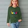 thumbnail image 5 of Huvoen T-Shirts à Manches Longues pour Tout-Petits Blouses et Chemises à Manches Longues à Col Rond Chemises à Manches Longues pour Filles Chemises à Imprimés Mignons Chandails Ras du Cou Hauts Blouses Habillées Décontractées Vêtements Vert 11 Ans, 5 of 5