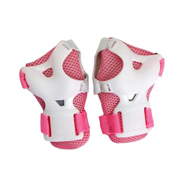 6 Pcs Enfant Patinage Vélo Genou Support Extérieur Skateboard Protège-Poignet Coudière Rose