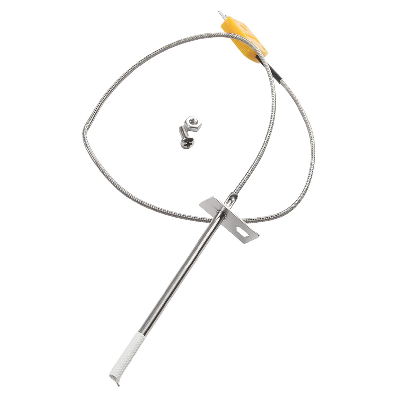 MYG Temperature Probe Kit Compatible with for Gravity Series 560/800/1050 XL Digital Charcoal Grills, 4\" Stainless Steel Probe, 17\" Braided Steel Mesh Lead, -60°F to 900°F Range