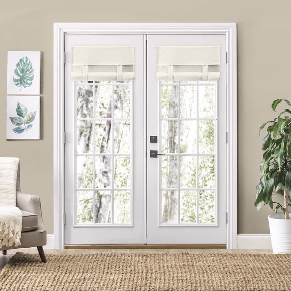 Camalay Harmony filteration de la lumiere attache adhesive french Door store romain 25 x 70 en naturel