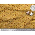 thumbnail image 3 of Soimoi Gold Modal Satin Fabric Flower Artistic Print Fabric by the Yard 42 Inch Wide, 3 of 3