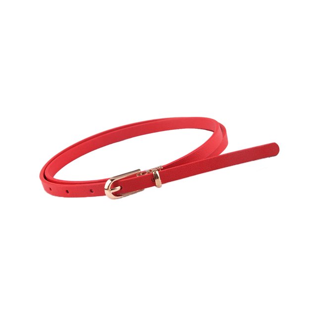Langgg Soft Texture Women Waist Belt Scratch-resistant PU Belt All Trend Match Suits Adjustable Belt Red 5Set