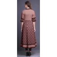 thumbnail image 4 of Bimba Kurtis Indiennes à Pois Roses et à Blocs Floraux pour Femmes, Longues, Évasées, Décontractées, Robes Anarkali, Kurti Ethnique - Moyen, 4 of 5