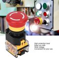 thumbnail image 3 of Fugacal 22mm Button Switch,3PCs Emergency Stop Push Switch On-Off Industrial Parts Engineering Plastic 440V 10A 22mm,Emergency Stop Push Button Switch, 3 of 8