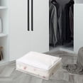 thumbnail image 4 of Meitianfacai Folding Plastic Storage Box For Storage Under The Bed Odorless Moistureproof Trash Can Suitable For Pillows Coats Blankets White Translucent, 4 of 7