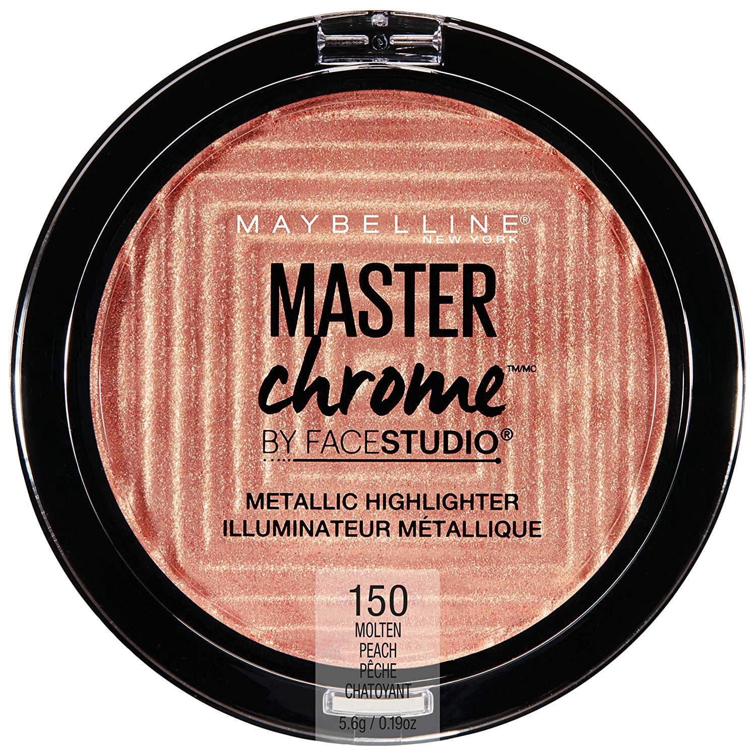 Maybelline New York Facestudio® Master Chrome™, Illuminateur Métallieque, Molten Peach, 5.4 g