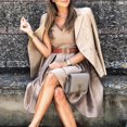 thumbnail image 3 of MesaSe Womens Casual Pocketed Office Blazers Draped Open Front Cardigans Jacket Work Suit Red, 3 of 3