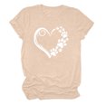 thumbnail image 2 of Pisexur T-shirt de la Saint-Valentin pour Femmes Mode Col Rond Imprimé Manches Courtes T-shirt Décontracté Ample, 2 of 3