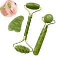 thumbnail image 1 of Natural Jade Stone Roller Massager, Jade Roller and Gua Sha Set,, 1 of 6