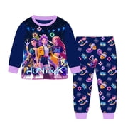 K-POP Witch Hunt Kids Women's Pajama Set Fashion Pajama Princess Dress Girl Long Sleeve T-shirt+Pants 5-12 Years Old