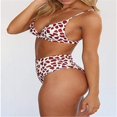 thumbnail image 3 of Women‘s Leopard Bikini Swimsuit Triangle Two Piece Bikini Set Swimwear, 3 of 7
