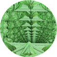thumbnail image 1 of Ahgly Company Machine Washable Indoor Square Transitional Green Area Rugs, 3' Square, 1 of 7