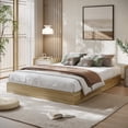 thumbnail image 1 of Modern Floor-Standing Platform Bed Frame, Wooden Bed Frame Without Headboard, Solid Wood Slat Foundation, No Box Spring Needed, Easy Assembly, for Bedroom, Dorm, Small Spaces, 1 of 5
