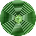 thumbnail image 1 of Ahgly Tapis Rond Lavable en Machine Intérieur Transitionnel Vert Émeraude Profond, 6 Pieds Rond, 1 of 7