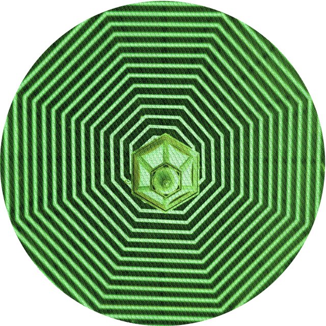 Ahgly Tapis Rond Lavable en Machine Intérieur Transitionnel Vert Émeraude Profond, 6 Pieds Rond