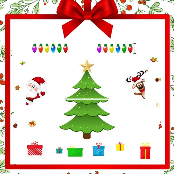 Yhmxh Décorations de Noël Autocollant Magnétique de Porte de Garage de Noël Décoration de Réfrigérateur à Succion Magnétique Fournitures de Fête de Noël Cadeaux de Noël pour Femmes
