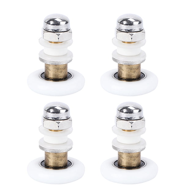 Miangastore Shower Door Rollers Assorted Color 4Pcs 1.3X1.1X1.1In Stainless Steel Nylon Copper