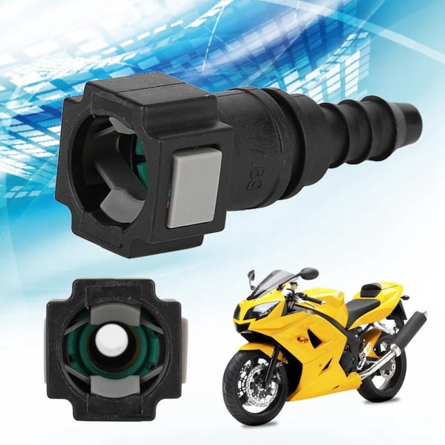 Quick Release Connector, Easy Installation Fuel Line Connector 8mm Abrasion Black for Motorcycle Accessories