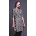 thumbnail image 2 of Bimba Kurtis Indiennes Courtes pour Femmes Tunique Imprimée Chemise à Manches Roulées, 2 of 6