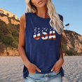 thumbnail image 2 of EQWLJWE Hauts pour Femmes Mode Féminine Confortable Independence Day Décontracté Col Rond Imprimé Haut Blouse, 2 of 4
