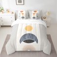 thumbnail image 2 of YST Modern Moon Print Full Comforter Set, 7-Piece, Mid Century Abstract Art Bedding Set, Geometric Stripe, Aesthetic Bed Sheets, 2 of 4