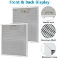 thumbnail image 3 of Aluminum Range Hood Filters with 5-Layer Aluminum Mesh for Easy Installation and Cleaning, Suitable for Most Standard Kitchen Hood Models, Resistant to Rust and Dishwasher Safe, 3 of 5