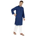 thumbnail image 2 of Atasi Ensemble Kurta Pyjama 2 Pcs pour Homme, Col Henley, Kurta Long Décontracté, 2 of 7