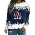 thumbnail image 1 of Chandails à Capuchon pour Adolescentes T-shirt Imprimé d'Hiver pour Femmes Manches Longues Blouse Col Rond Hauts Décontractés Chandails en Molleton Mignons en Liquidation, 1 of 3