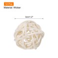 thumbnail image 2 of Unique Bargains 12 Pcs Wicker Rattan Balls Decorative Balls 1.2Inch for Vase Fillers ,Wedding ,Party ,White, 2 of 5
