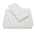 thumbnail image 2 of YYAO Full Size Luxurious Striped Sheet Set for Home Hotel, 4 Piece, White, 2 of 5