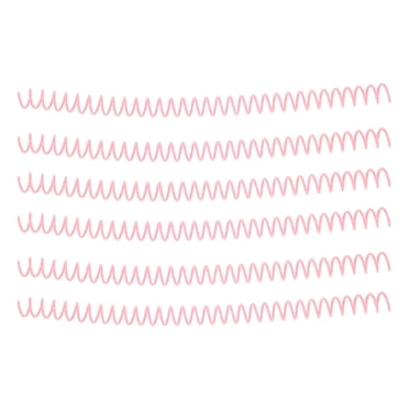Sheet Binding Comb, Pretty Colour Spiral Binding Coil 20Pcs 13mm Inner Diameter  For Page Pink