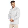 thumbnail image 4 of Bestman Solid Formal Button Down Shirt For Men Long Sleeve With Patch Pocket Business Wear, 4 of 7