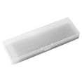 thumbnail image 2 of Plastic Pencil Box with Lid 7.67 in x 2.55 in x 0.98 in Translucent Frosted Design Stackable Student Stationery Storage Case, 2 of 2