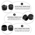 thumbnail image 3 of 4pcs Kayak Boat Drain Plug Universal Drain Plug Kit Boat Drain Hole Plugs Banmo, 3 of 5
