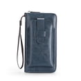thumbnail image 3 of Cagogo Large Capacity Leather Wallet, RFID Blocking Zippered Billfold, Men's Long Wallet for 6.9 Inch Phones, Multiple Card Slots and Cash Compartments, Slim Bifold Design for Travel and Business,, 3 of 3