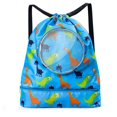 thumbnail image 1 of Drawstring Oxford Swim Backpack Water-Resistant Wet Separation Colorful Cute Animal Print Pvc Storage Bag Gifts For Boy Girl Children, 1 of 12