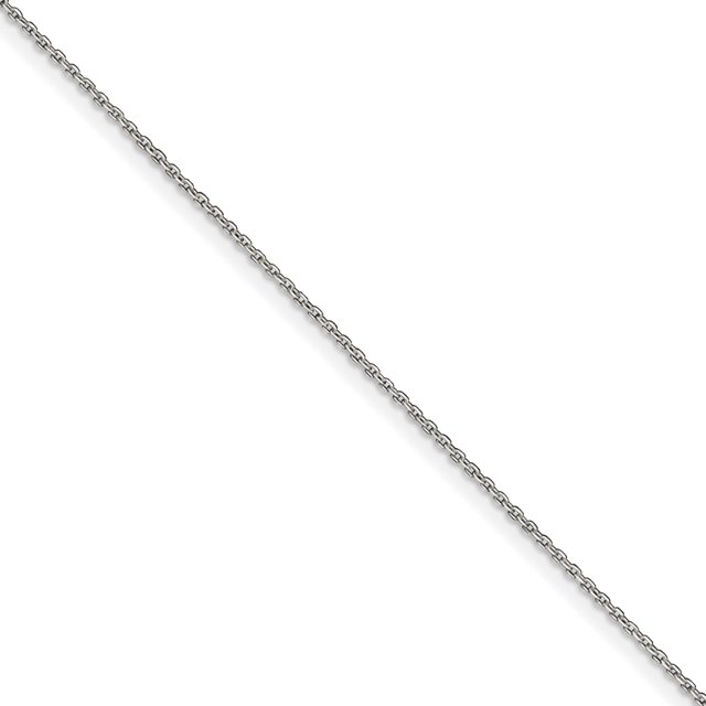 925 Sterling Silver 0.5mm Diamond-Cut Chain Anklet